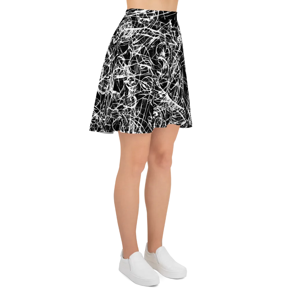 Ink Nervure on Skater Skirt — Right