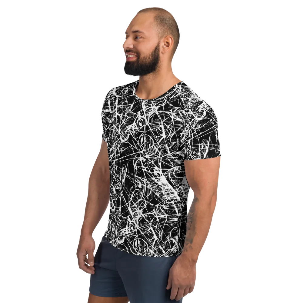 Ink Nervure on Men's Athletic T-Shirt — Left