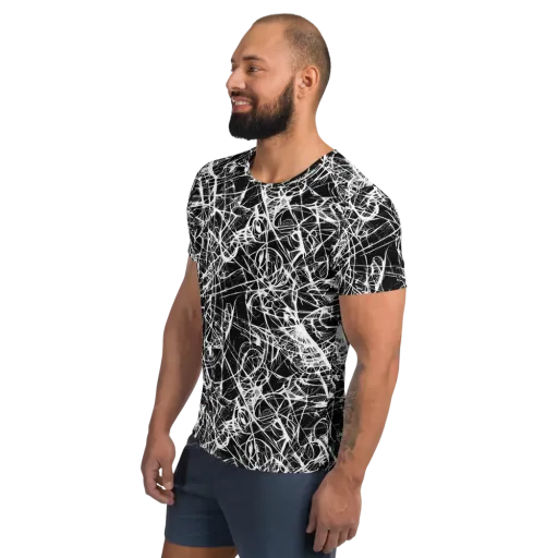 Ink Nervure on a Men's Athletic T-Shirt
