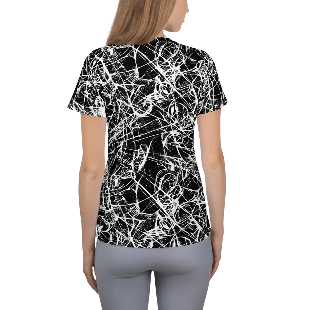 Ink Nervure on Women's Athletic T-Shirt — Back