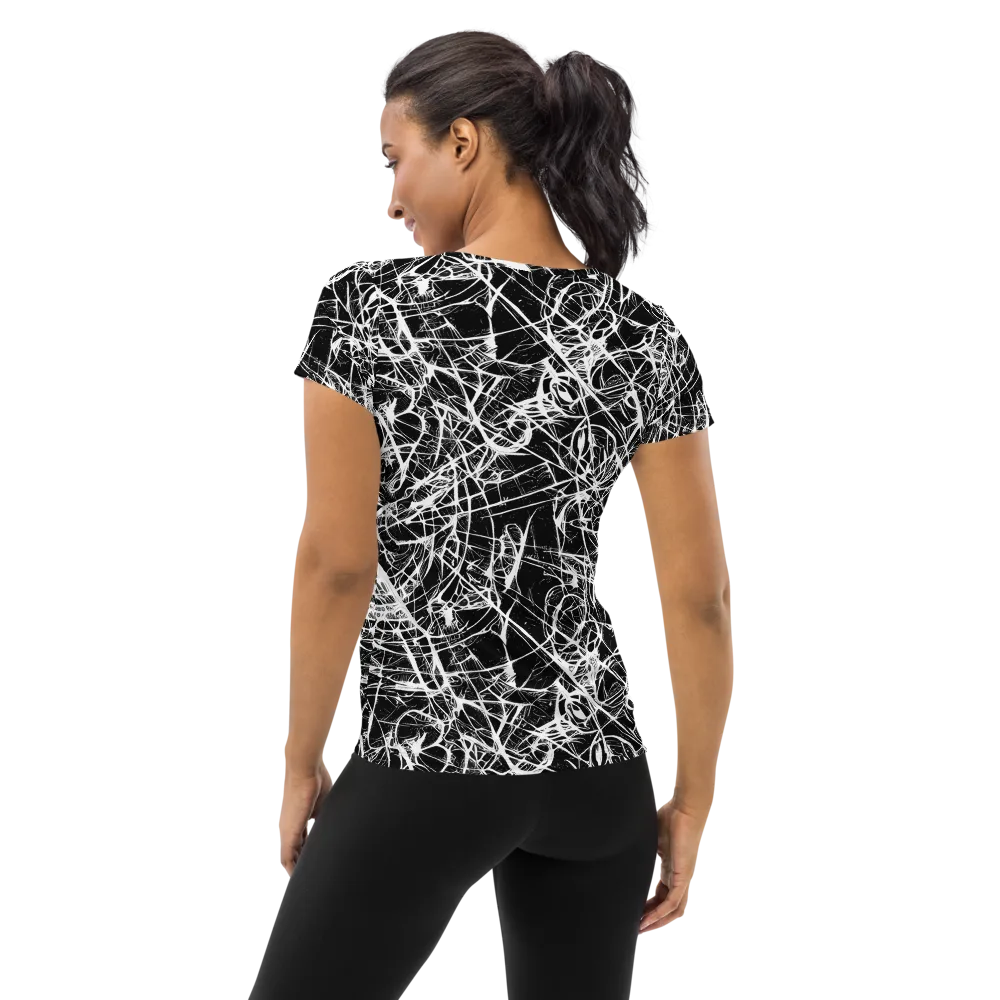 Ink Nervure on Women's Athletic T-Shirt — Back