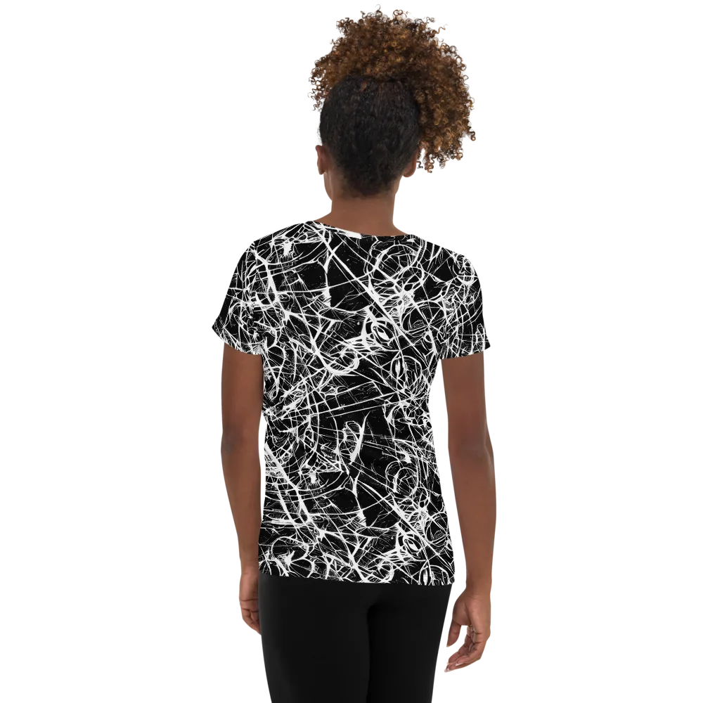 Ink Nervure on Women's Athletic T-Shirt — Back