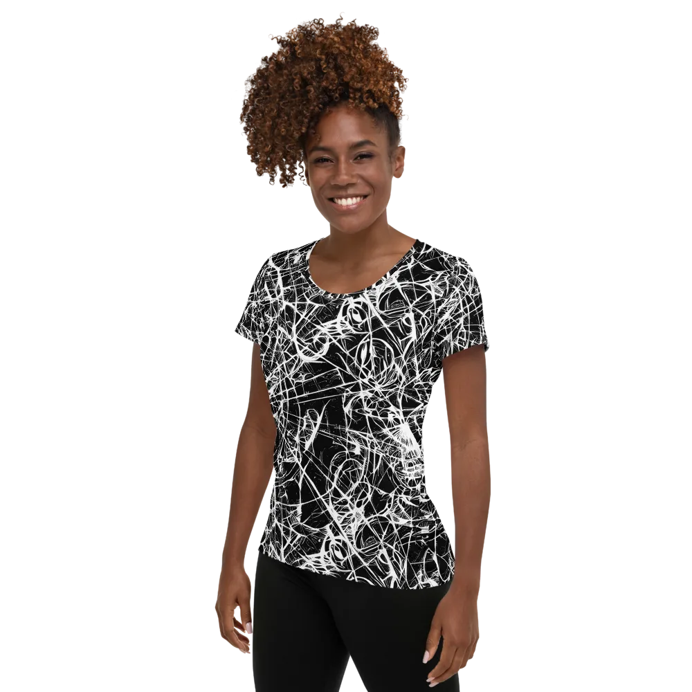 Ink Nervure on Women's Athletic T-Shirt — Left