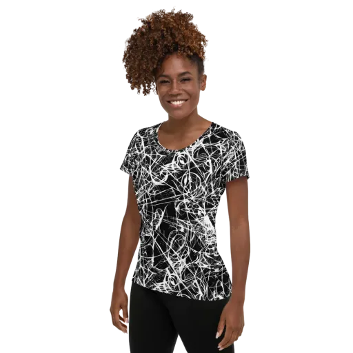 Ink Nervure on a Women's Athletic T-Shirt