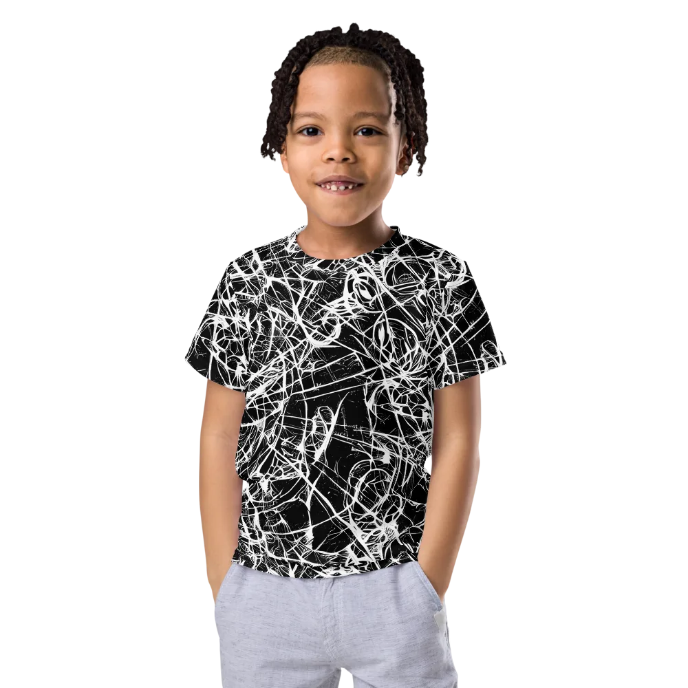 Ink Nervure on Kids Crew Neck T-Shirt — Front