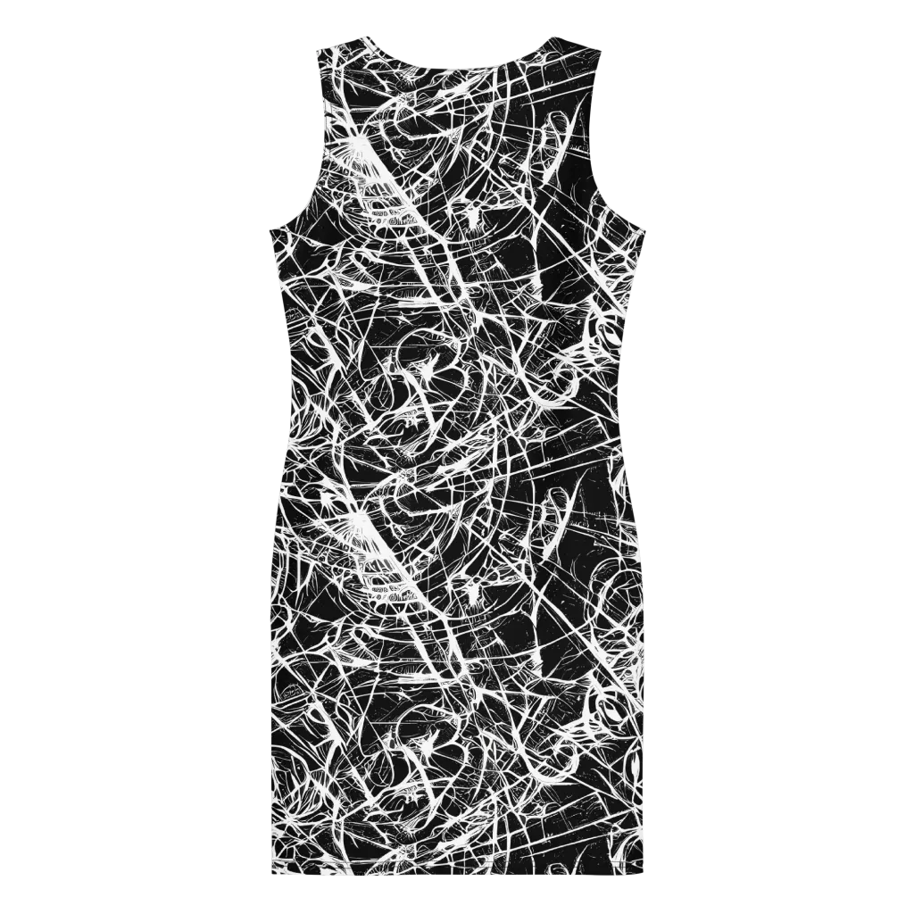 Ink Nervure on Bodycon Dress — Back
