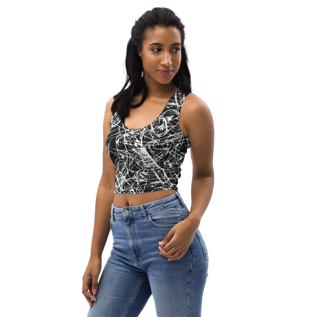 Ink Nervure on Crop Top — Left Front