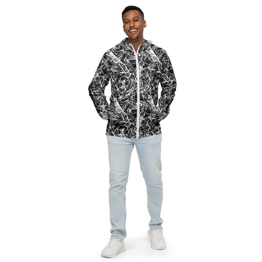 Ink Nervure on a Men's Windbreaker