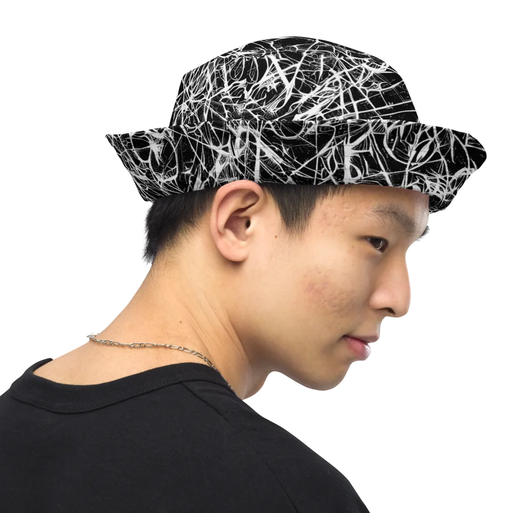 Ink Nervure on Reversible Bucket Hat — Right Outside