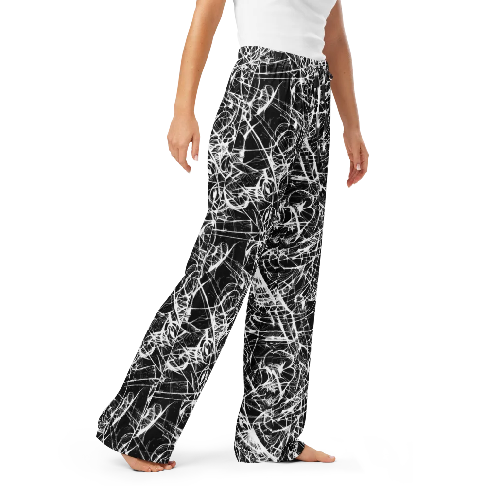 Ink Nervure on Women's Pajama Pants — Right Front