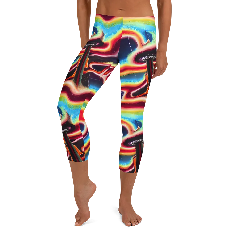 Afterdark Rainbow on Capri Leggings — Front