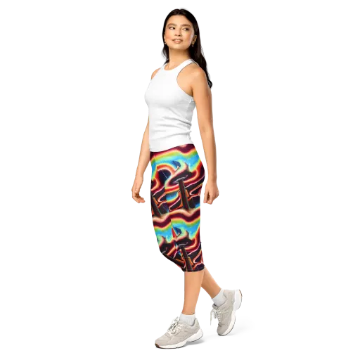 Afterdark Rainbow on a Capri Leggings