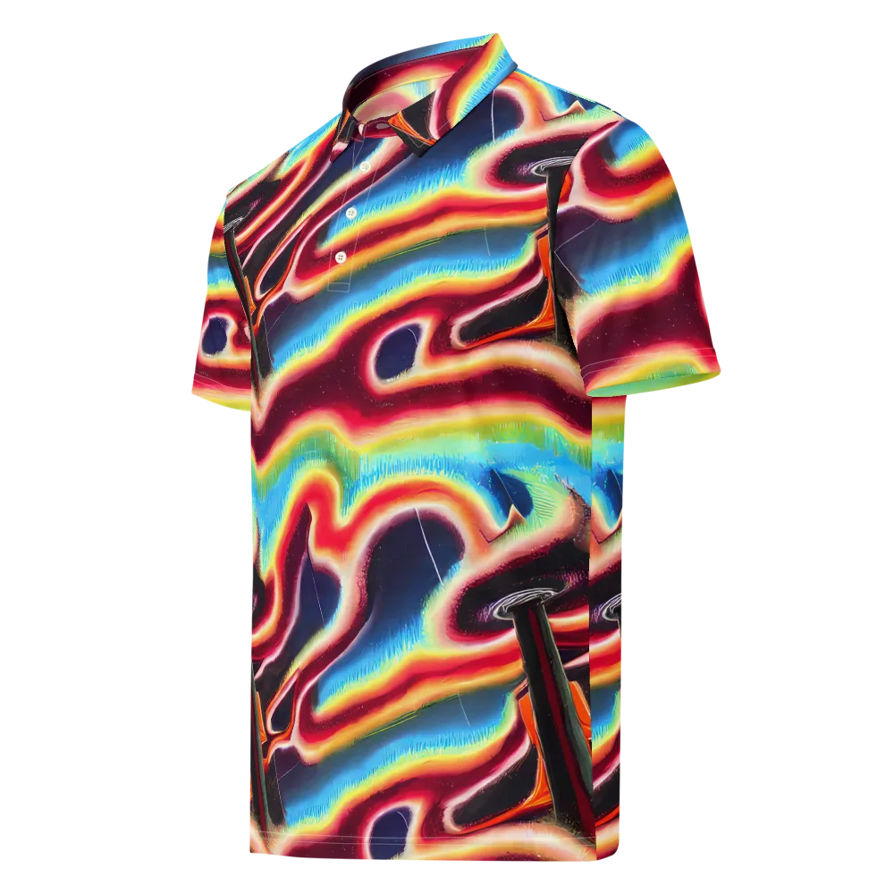 Afterdark Rainbow on Men's Slim Fit Polo Shirt — Left Front