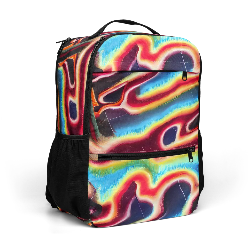 Afterdark Rainbow on Utility Backpack — Right Front