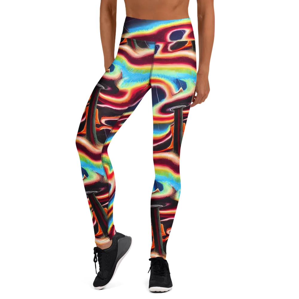 Afterdark Rainbow on Yoga Leggings — Front