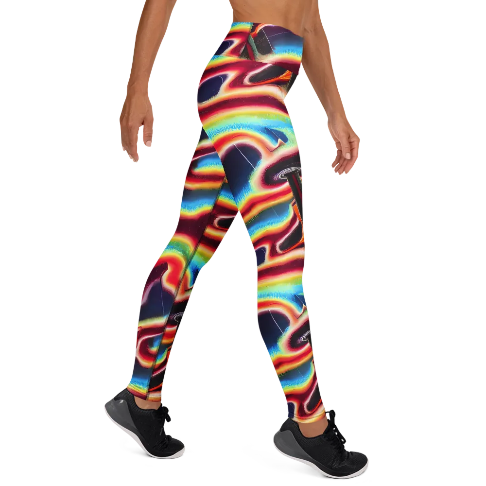 Afterdark Rainbow on Yoga Leggings — Right