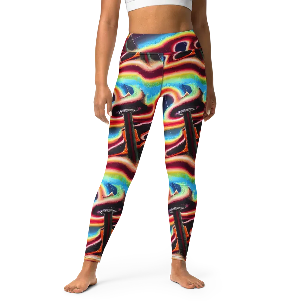 Afterdark Rainbow on Yoga Leggings — Front