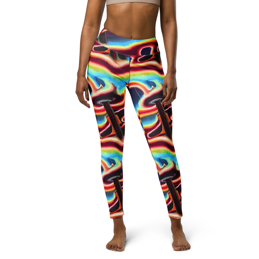 Afterdark Rainbow on Yoga Leggings — Front