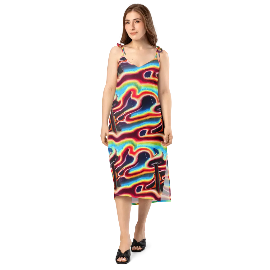 Afterdark Rainbow on Slip Dress — Front