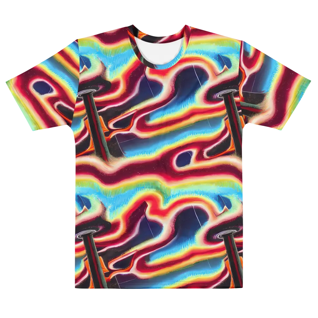 Afterdark Rainbow on Men's Cotton Crew Neck T-Shirt — Front