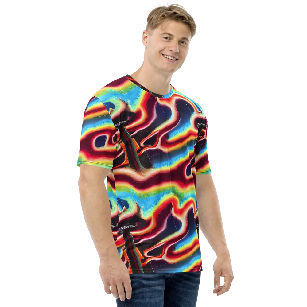 Afterdark Rainbow on Men's Crew Neck T-Shirt — Right