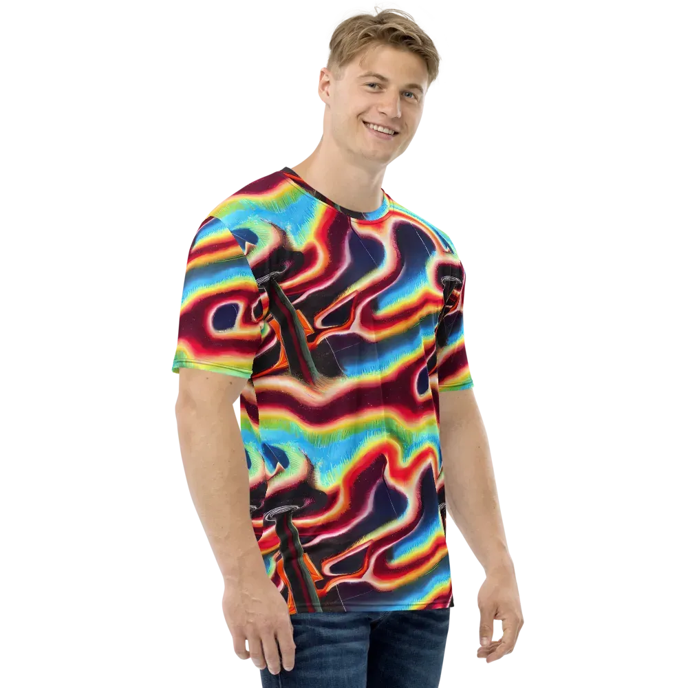 Afterdark Rainbow on Men's Crew Neck T-Shirt — Right