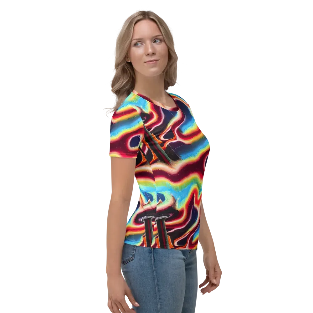 Afterdark Rainbow on Women's Crew Neck T-Shirt — Right