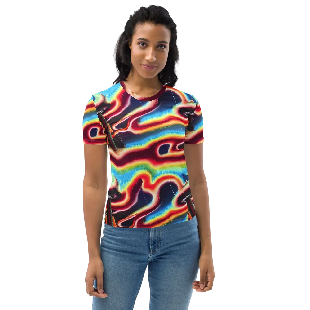 Afterdark Rainbow on Women's Crew Neck T-Shirt — Front