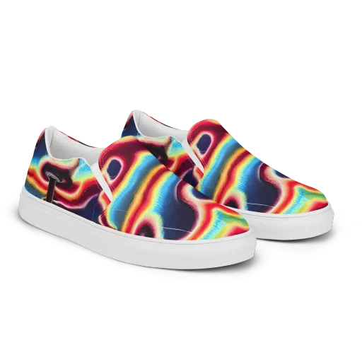 Afterdark Rainbow on a Men's Slip-On Canvas Shoes