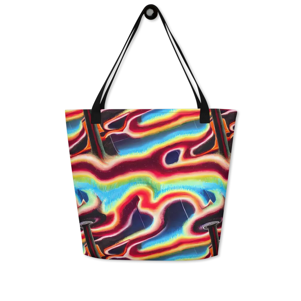Afterdark Rainbow on Large Tote Bag W/ Pocket — Front