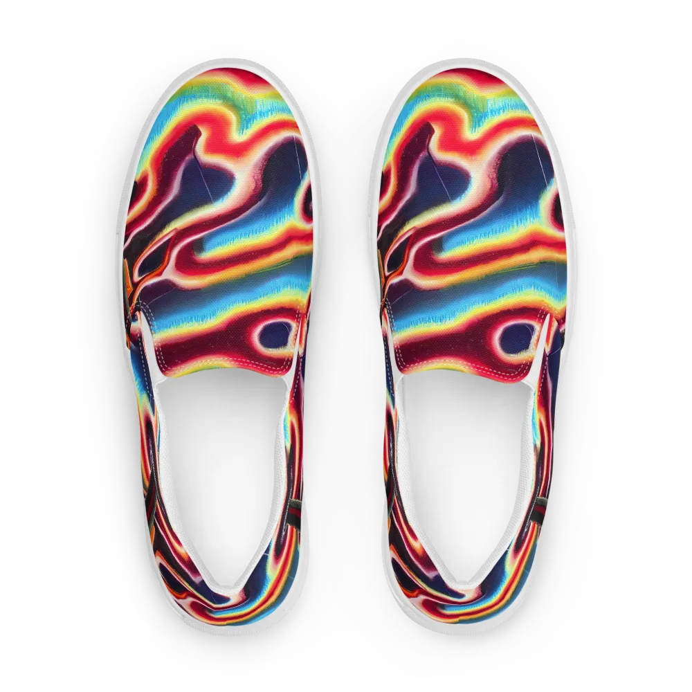 Afterdark Rainbow on Women's Slip-On Canvas Shoes — Front