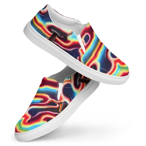 Afterdark Rainbow on a Women's Slip-On Canvas Shoes