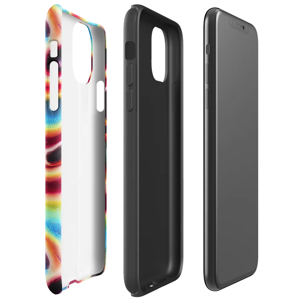 Afterdark Rainbow on Tough Case for iPhone® — Right