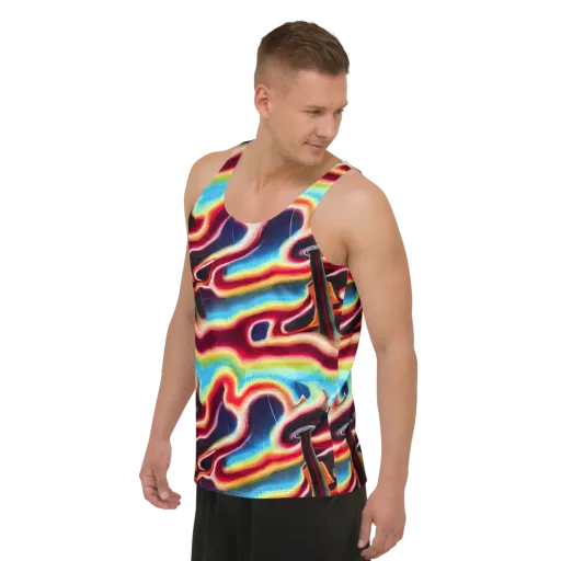 Afterdark Rainbow on a Men's Tank Top