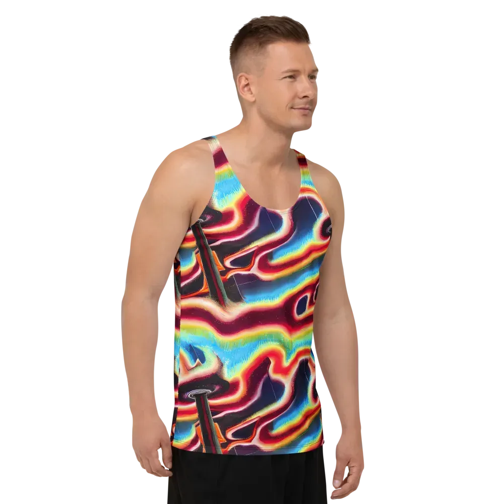 Afterdark Rainbow on Men's Tank Top — Right Front