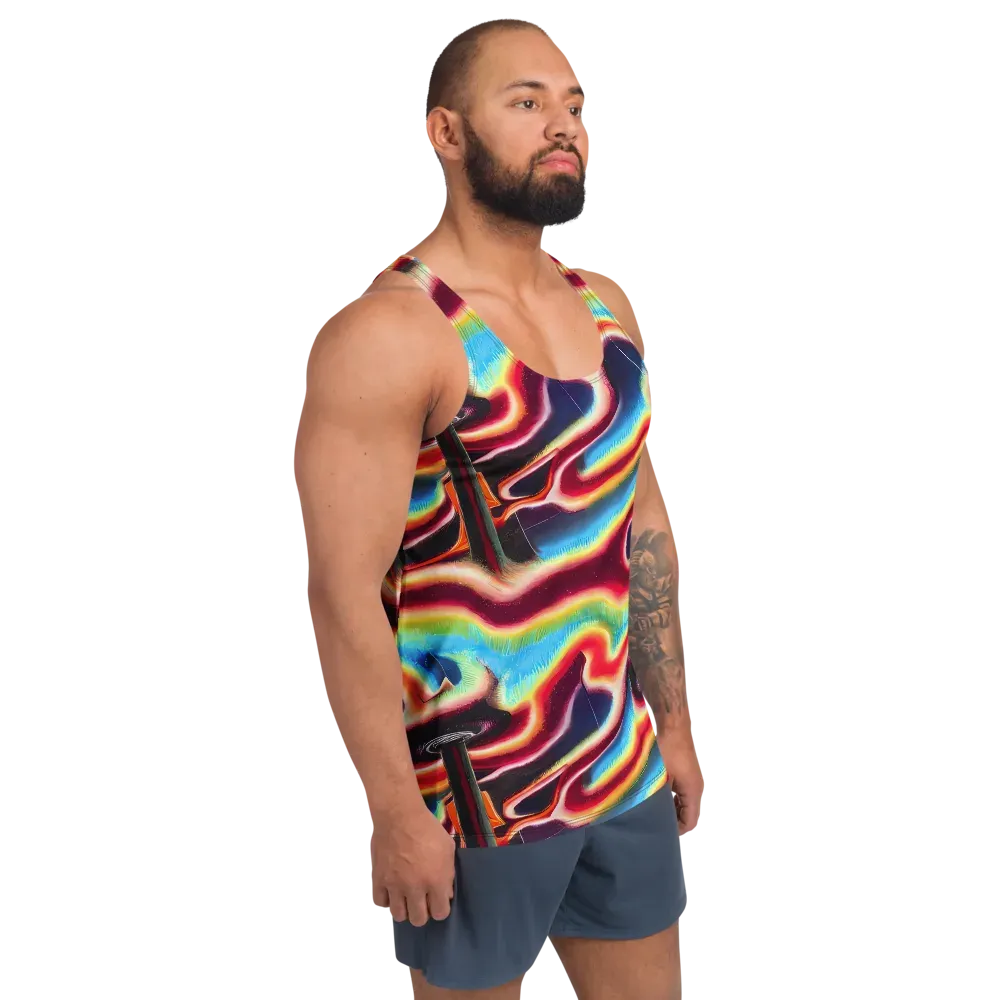 Afterdark Rainbow on Men's Tank Top — Right Front