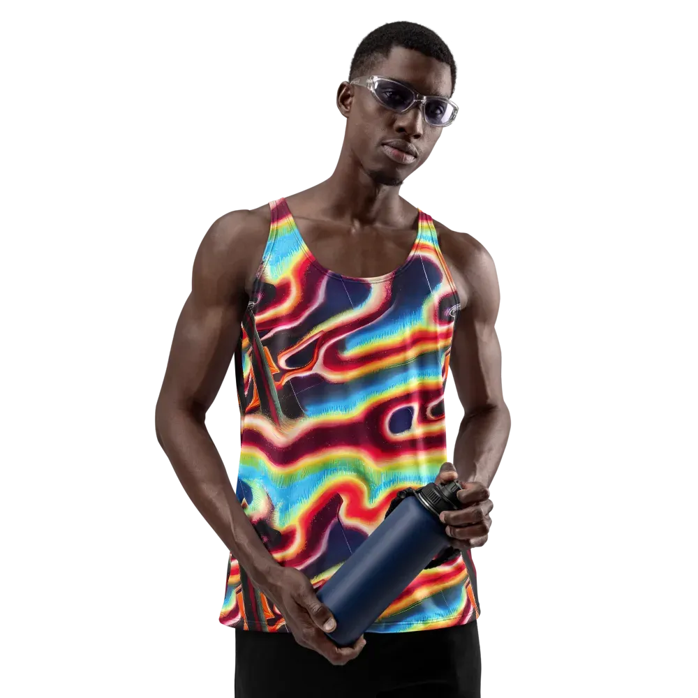 Afterdark Rainbow on Men's Tank Top — Front