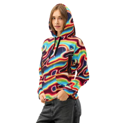 Afterdark Rainbow on a Cotton Hoodie