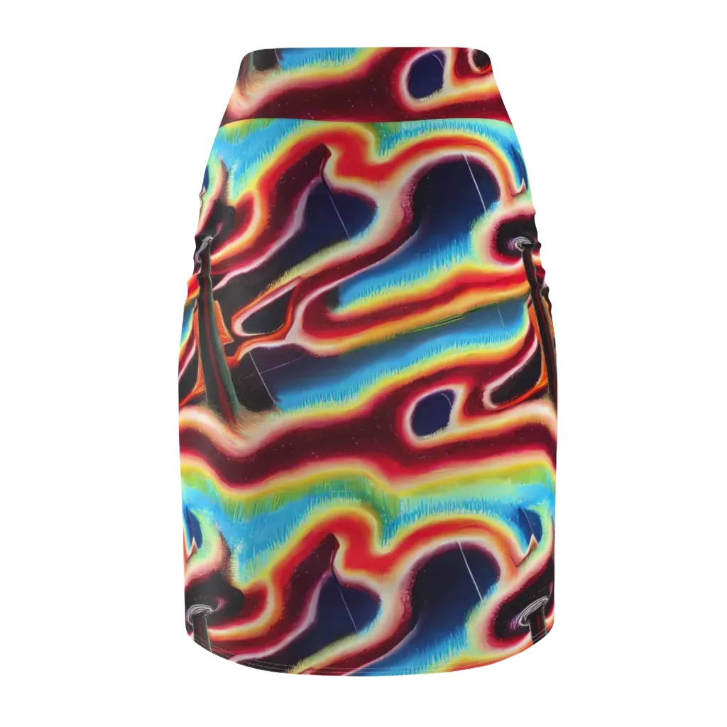 Afterdark Rainbow on Pencil Skirt — Back