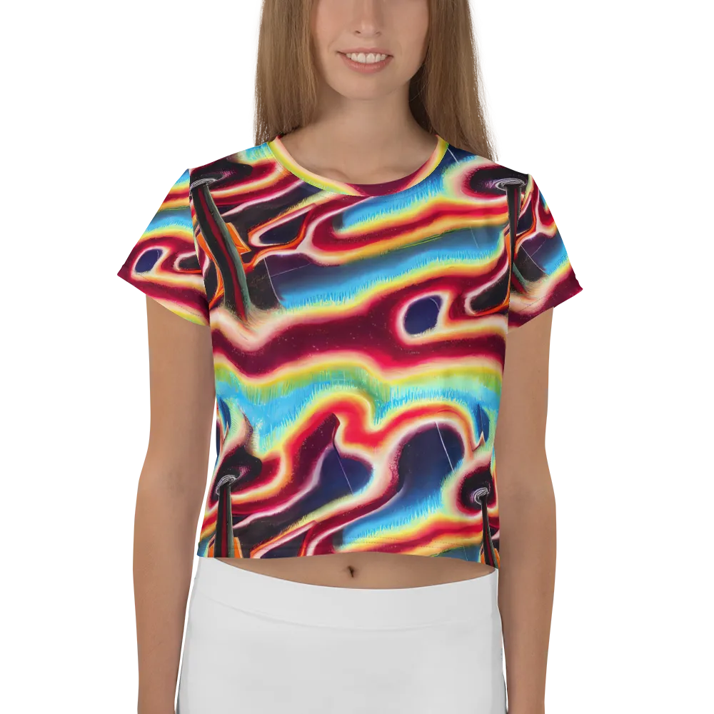 Afterdark Rainbow on Crop Tee — Front