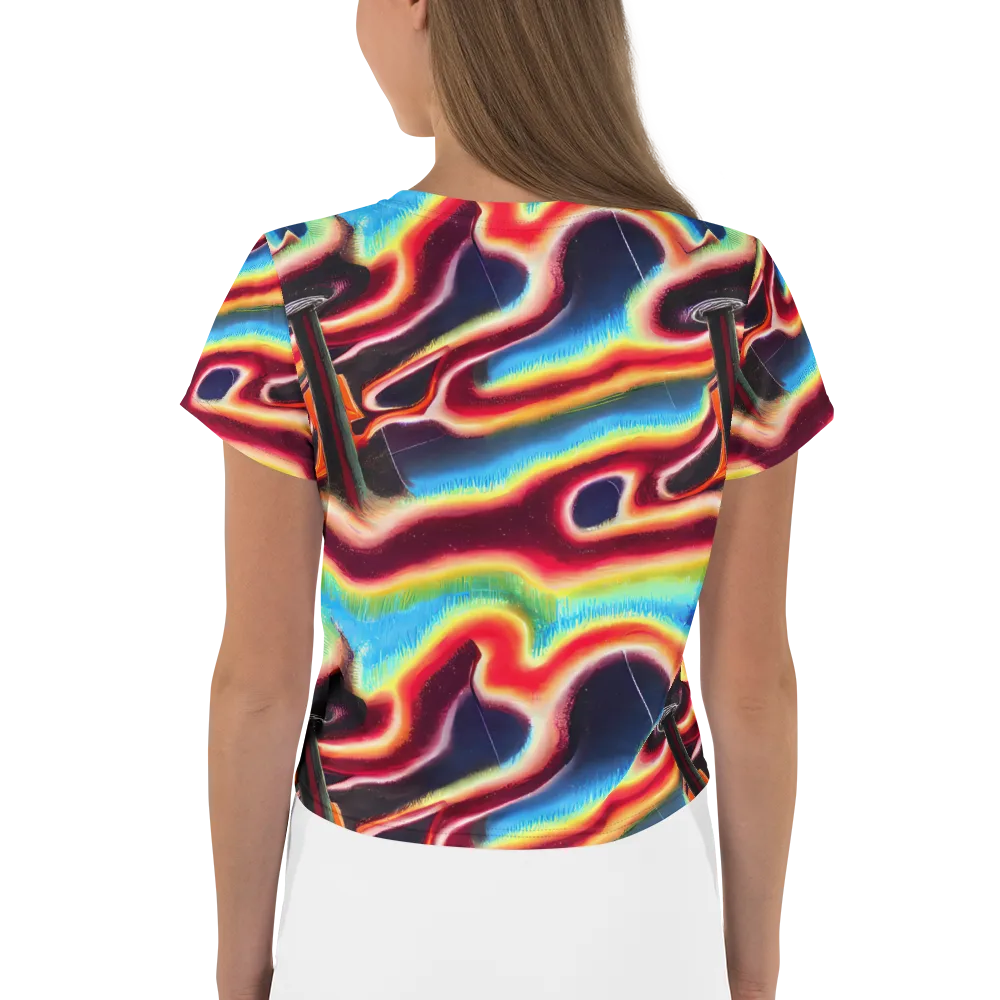 Afterdark Rainbow on Crop Tee — Back
