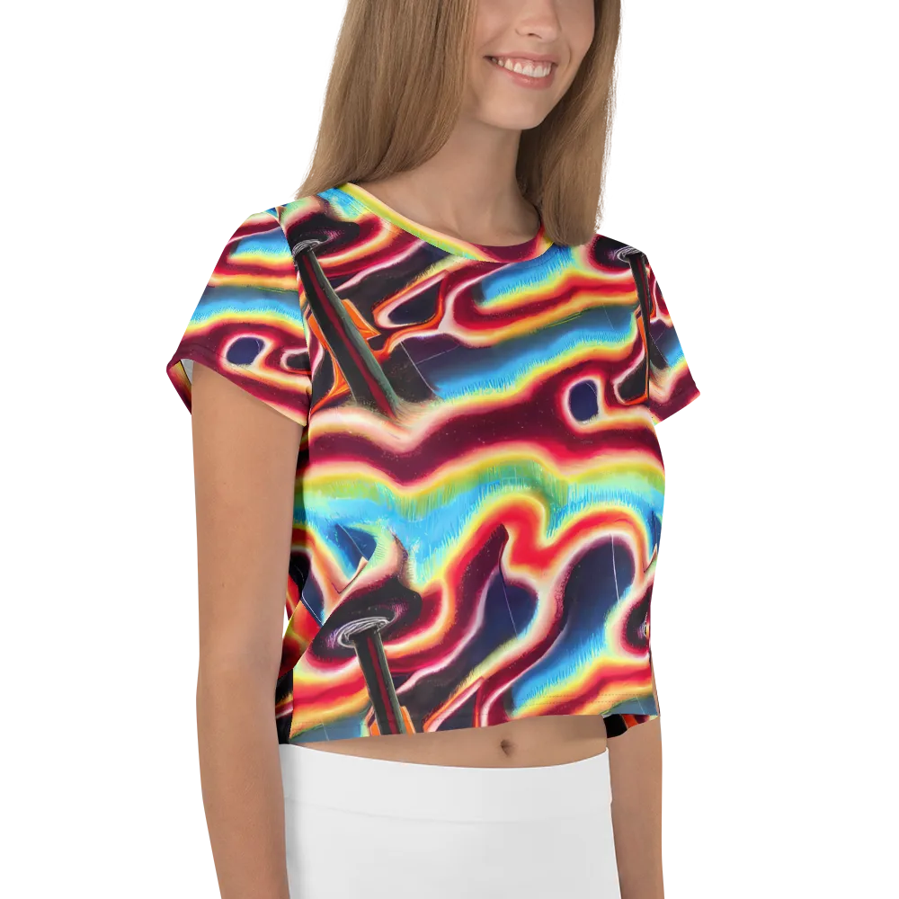 Afterdark Rainbow on Crop Tee — Right