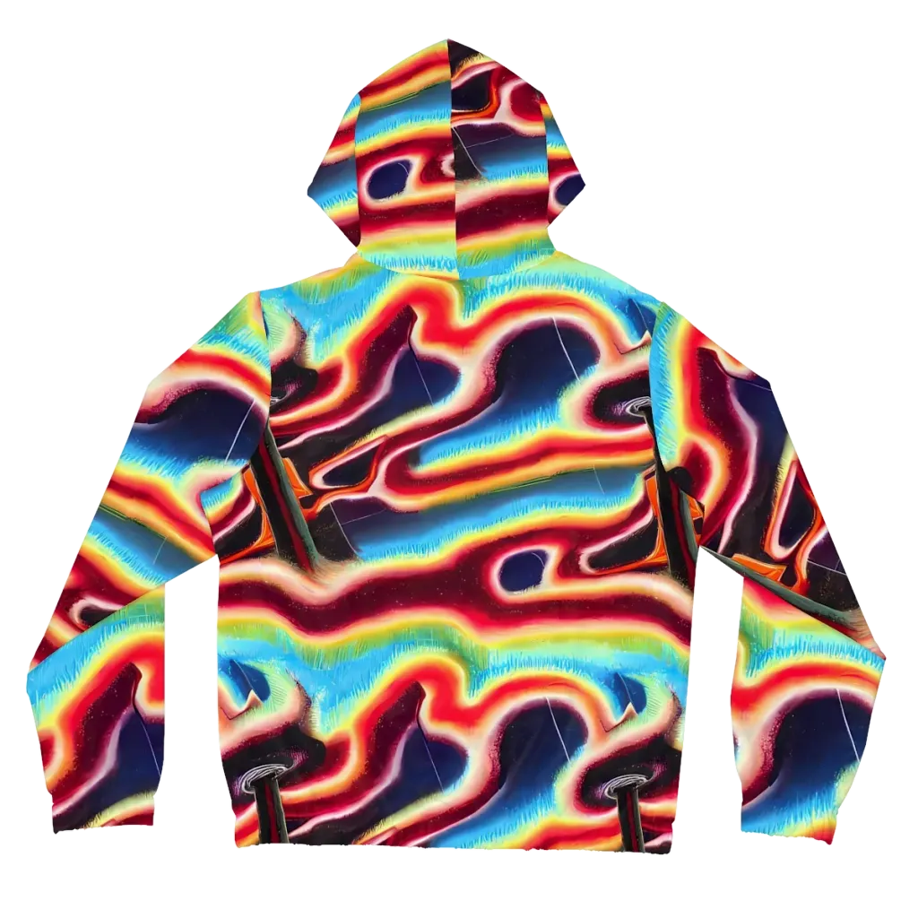 Afterdark Rainbow on Women's Full-Zip Hoodie — Back