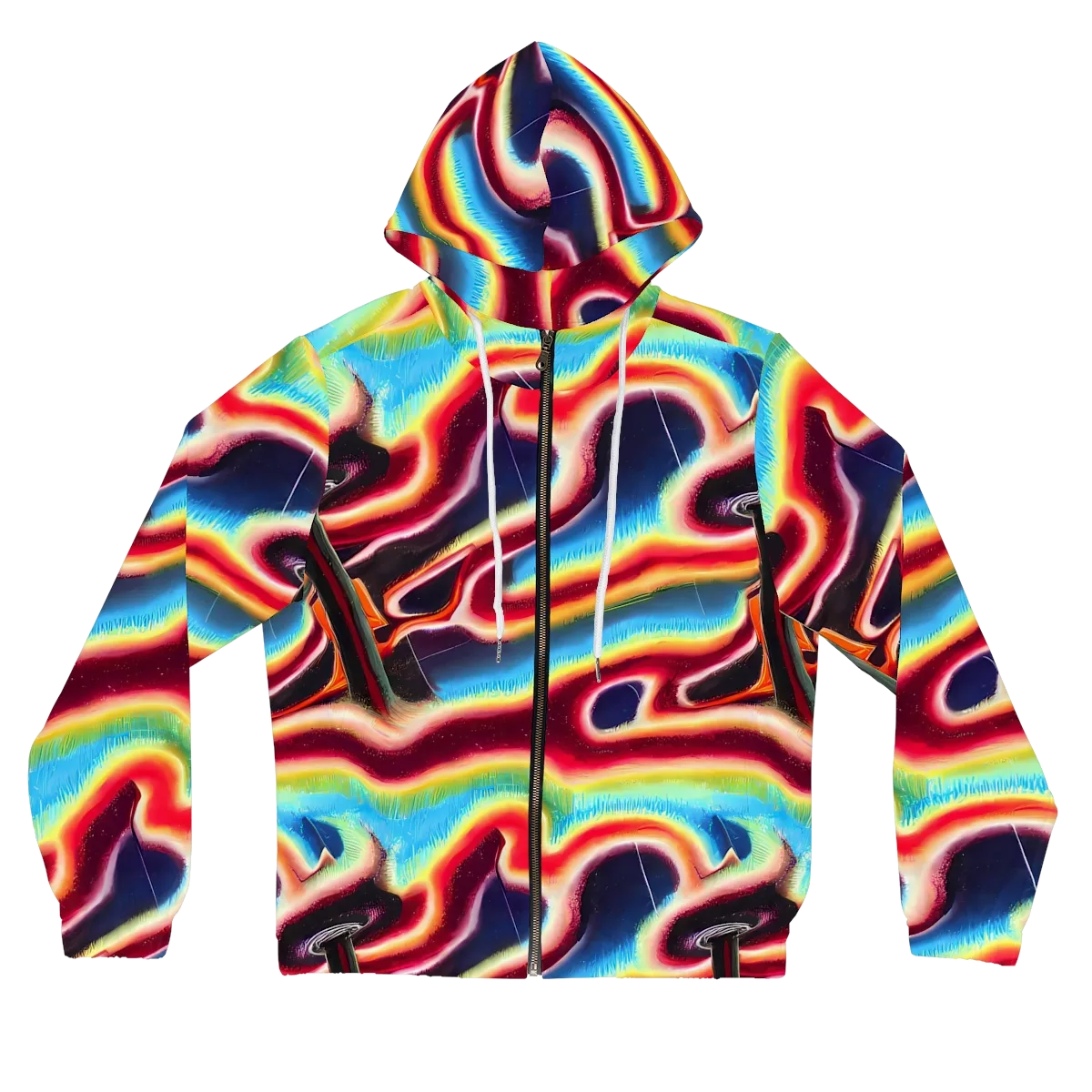 Afterdark Rainbow on Women's Full-Zip Hoodie — Front