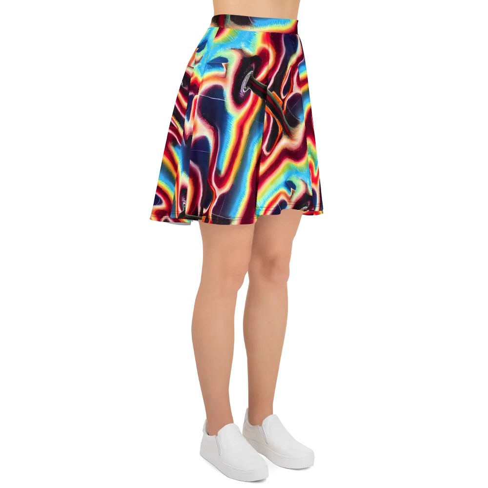 Afterdark Rainbow on Skater Skirt — Right
