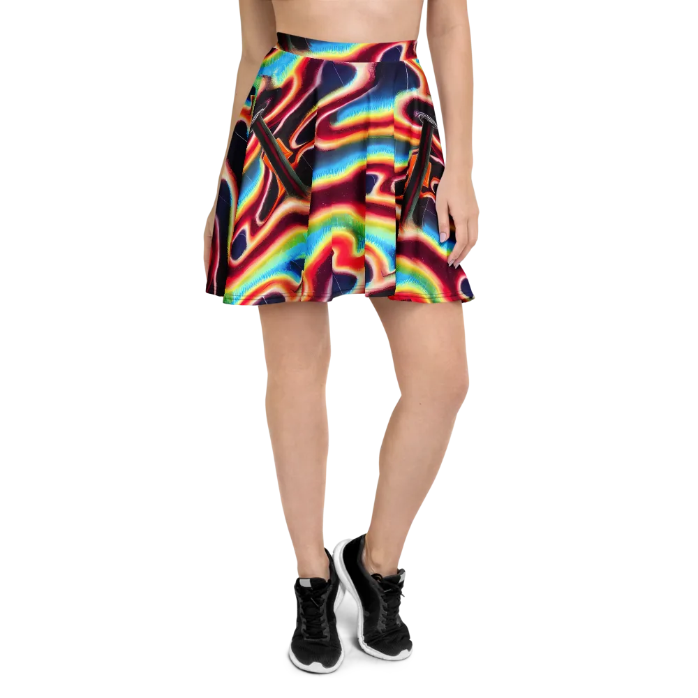 Afterdark Rainbow on Skater Skirt — Front