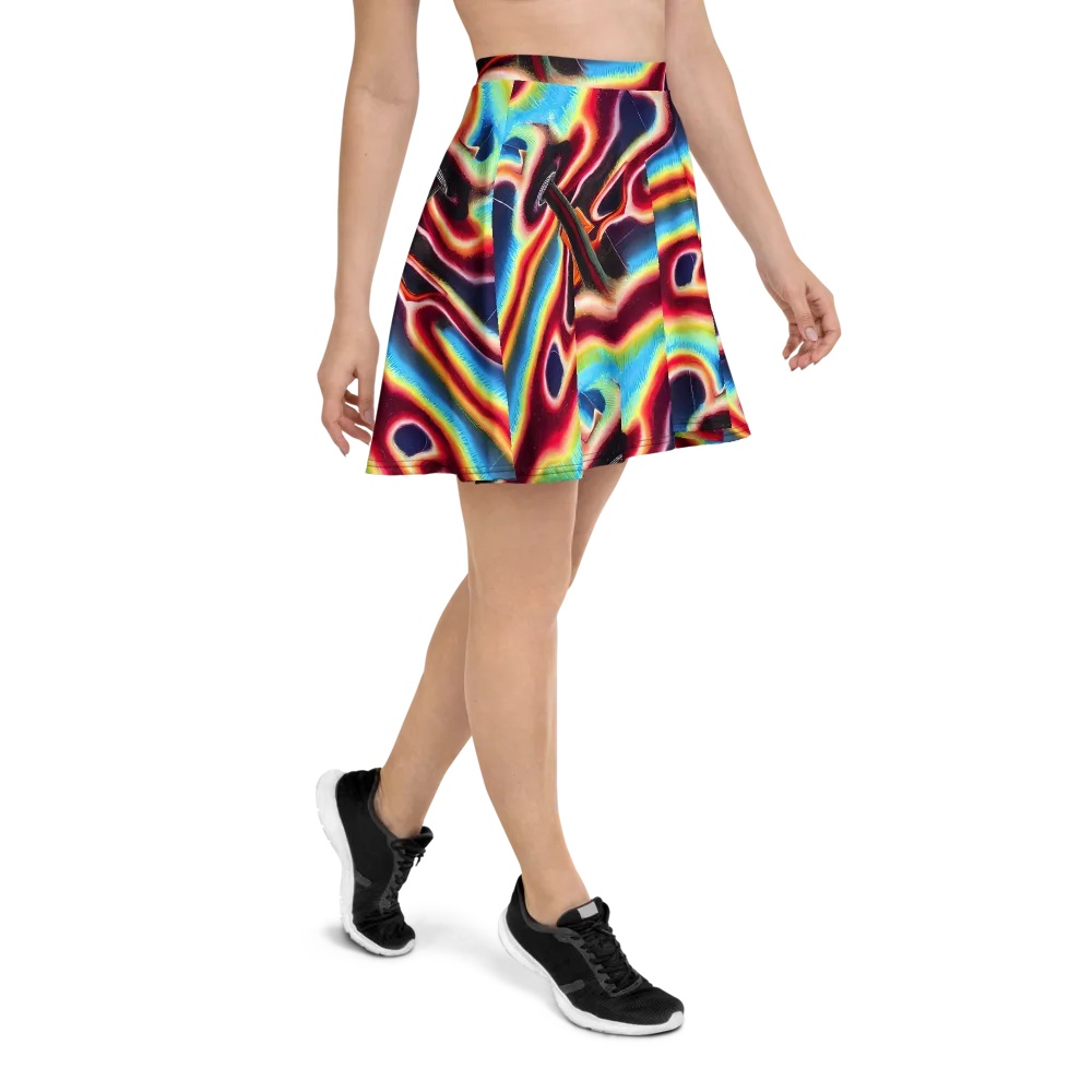 Afterdark Rainbow on Skater Skirt — Right