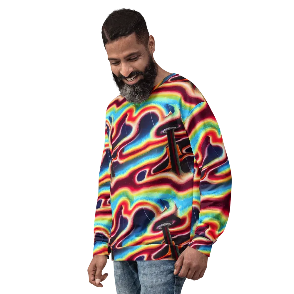 Afterdark Rainbow on Sweatshirt — Left Front