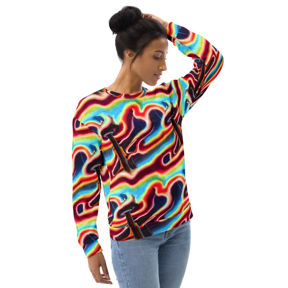 Afterdark Rainbow on Sweatshirt — Right Front