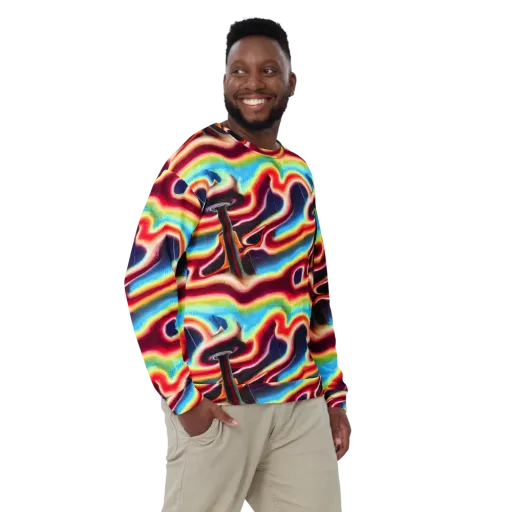 Afterdark Rainbow on a Sweatshirt